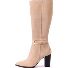 Hakiki Deri Kadın Çizme - Kalın Topuk 25HSY2041K