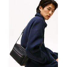Tommy Hilfiger Siyah Erkek Postacı Çantası Th Busıness Leather Crossover