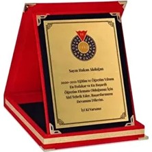 Belirtilmemiş Büyük Boy Kişiye Özel Kadife Plaket 16 x 21 Öğretmene Hediye El Yapımı Tasarım