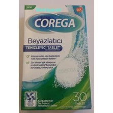 COREGA Diş Temizleyici Beyazlatıcı 30 Tablet Antibakteriyel Özellikli Temizleyici