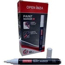Belirtilmemiş Open Paint Marker Siyah Renk Etiket Yazı Kalemi 1 Adet Beyaz Renk Su Geçirmez Özellikli