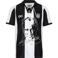 Krtlyvs Beşiktaş Atatürk Polo Yaka Çubuklu Forma 25-26 Unisex S Beden Siyah Beyaz Renkli Tasarım