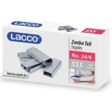Lacco 555 Zımba Teli 24/6 Gri Renkli Dayanıklı Kırtasiye Ürünü