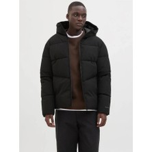 Jack&jones 12283517 Jjglobal Puffer Jacket Black Erkek Mont