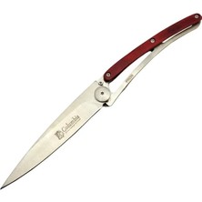 Ext 2990D Deejo Kırmızı Kamp Çakı 22,5cm- Manuel, Kemerlikli, Ultra Hafif