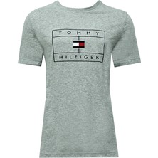Tommy Hilfiger Erkek Tişört Gri 09t4511-004