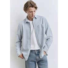 Mavi Çizgili Mavi Gömlek 0211696-90915