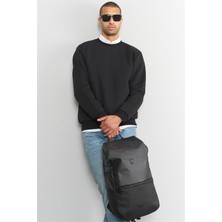 Çetinkaya Mentality 3036 3 Ip Bisiklet Yaka Siyah Sweatshirt