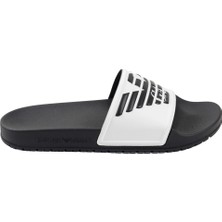 Emporio Armani XVPS04-XN747-D287 Erkek Terlik Siyah Beyaz