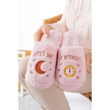 Peluş Gece Gündüz Kadın Ev Terliği  Peluş Ev Terliği Misafir Terliği Bohça Terliği