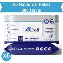 Vücut Temizleme Havlusu 50'li 6 Paket 300 Adet Havlu