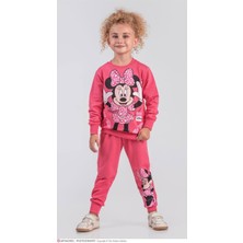 Pjk2i Minnie Mause Desenli 2 Ip %100 Pamuk Kız Çocuk Eşofman Takımı 3-10 Yaş 8113