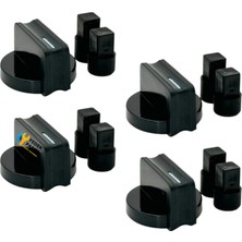 Arçelik Uyumlu Omd D 611 Es Gazlı Ocak Düğmesi Takımı – 4’lü Siyah