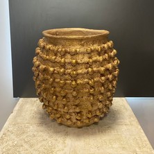 Noktalı Büyük Polyester Saksı