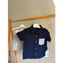 Erkek Çocuk Muslin Kumaş Gömlekli Alt ve Üst Takım