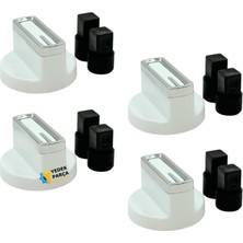 Arçelik Uyumlu Ocd K 752 Ewb Gazlı Ocak Düğmesi Takımı – 4’lü Beyaz Çizgili