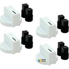 Arçelik Uyumlu Ocd K 752 Ewb Gazlı Ocak Düğmesi Takımı – 4’lü Beyaz