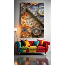 Özkacar Group Savaş Haritası Ev Duvar Salon Güzellik Salonu Ofis Dükkan Dekarasyon Kanvas Tablo