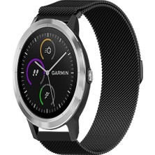 Garmin Vivoactive 3 ile Uyumlu Kordon Hasır Metal Örgü Mıknatıslı Milano Kayış