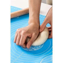Yuvarlak Yapışmaz Premium Kalite Ölçülü Silikon Hamur Açma Matı 30CM /kek Pasta Pişirme Kağıdı Işlevli