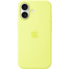 Magsafe Özellikli iPhone 17 Silikon Kılıf - Neon Sarı
