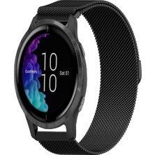 Garmin Venu ile Uyumlu Kordon Hasır Metal Örgü Mıknatıslı Milano Kayış