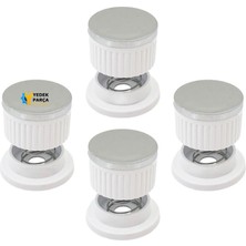 Pera Düğme 4 Lü Takımı Ankastre Set Üstü Ocak Düğmesi Beyaz Yaylı Görselle Eşleştiriniz