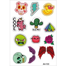 A4 Sticker 133 Tek Paket Çoklu Sticker