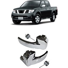 Nissan Navara D40 2005-2010 Uyumlu Ön ve Arka Uyumlu Sol Kapı Iç Açma Kolu Krom 1 Adet