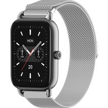 Haylou Blıng LS12 ile Uyumlu Kordon Hasır Metal Örgü Mıknatıslı Milano Kayış