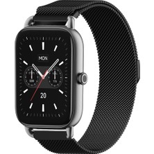 Haylou Blıng LS12 ile Uyumlu Kordon Hasır Metal Örgü Mıknatıslı Milano Kayış