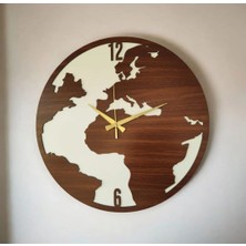 Duvar Saati - Ahşap Duvar Saati -Sağlam ve Uygun Hediye Şık - Modern Saat No:6