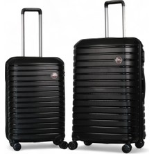 Ultra Hafif Polipropilen Kırılmaz Büyük ve  Orta 2'li Valiz Seti