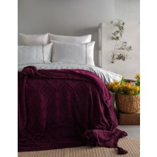 Ellıon Cherry Çift Kişilik Triko Battaniye&nevresim Takımı