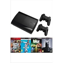 Playstation 3 Süper Slim 500 GB + 2 Kablosuz Kol + 55 Dijital Oyun