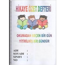 Hikaye Özet Defteri 50 Sayfa Renkli Kapaklı 2-3-4 Sınıflar İçin Kullanıma Uygun