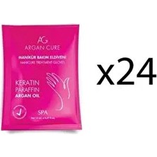 Argan Cure Manikür Bakım Eldiveni 24 Adet Pembe Renkli Özel Bakım Ürünü