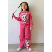 Pjk2i Labubu Desenli Bol Paça 2 Ip %100 Pamuk Kız Çocuk Takımı 3-10 Yaş 8186