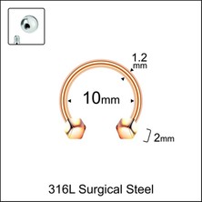 Aida Jewelss 316 L Cerrahi Çelik Kıkırdak Helix Tragus Piercingi