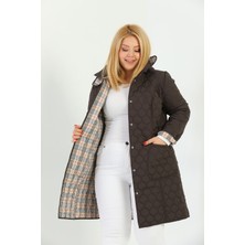 TUTveAL Collection Mevsimlik Kapitone, Su Itici Mont, Ekoseli Mont, Büyük Beden Mont