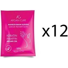 Argan Cure Manikür Bakım Eldiveni 12 Adet Keratin ve Argan Yağı İçeren SPA Ürünü