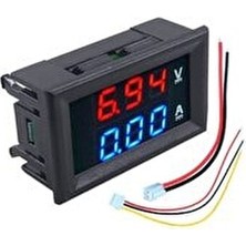 Dijital Dual Voltmetre Ampermetre Volt Akım Ölçer Dc 0-100V 10A Dual-Voltmetre-Ampermetre