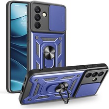 Samsung Galaxy A17 Uyumlu Magnetik Standlı Kamera Korumalı Sürgülü Kapak Kılıf