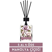 Manolya Çiçeği Oda Kokusu Bambu Esansiyel Uçucu Yağ 50 ml Şık Tasarım ve Doğal Malzeme