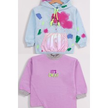 Kız Çocuk 2'li Paket Basic Sweatshirt