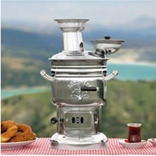 Semaver Yep Yeni Turbolu Krom Sözenler / 4,5 Lt Odun Kömürlü