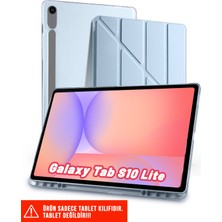 Samsung Galaxy Tab S10 Lite 10.9 Inch Uyumlu Tri-Folding Kalem Bölmeli Arkası Yumuşak Silikon Kılıf