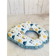 Fırfırlı Emzirme Yastığı ve Destek Minderi Çift Taraflı %100 Pamuk Kumaş