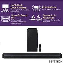 Premıum Kablosuz Bağlantılı Q-Symphony Teknolojili 5.1.2 Kanal Gelişmiş Ses 3D Ses Deneyimi