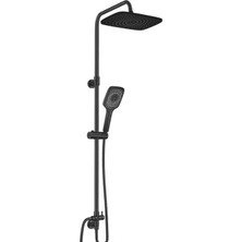 Ar Troya Kolonlu Tepe Duş Seti Mat Siyah 103558051